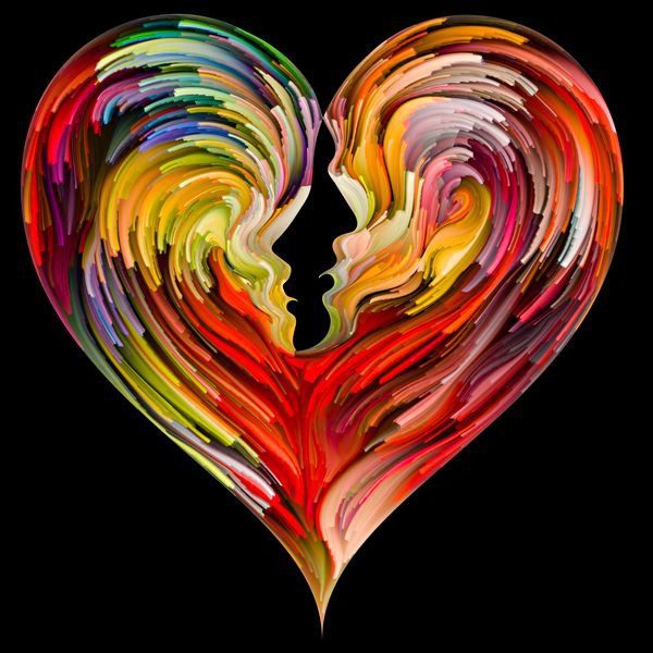 Image d'un coeur coloré
