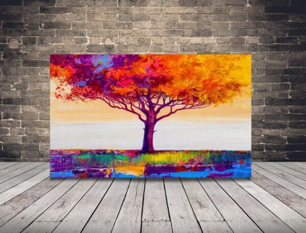 Une image d'un arbre coloré