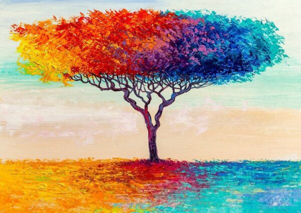 Une image d'un arbre coloré abstrait – Image 2