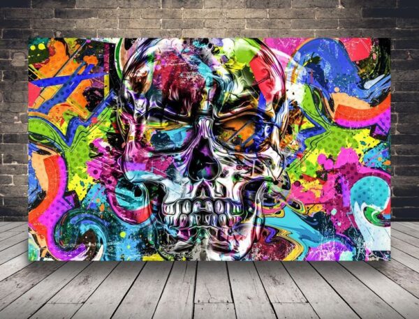 Image de crâne de graffiti