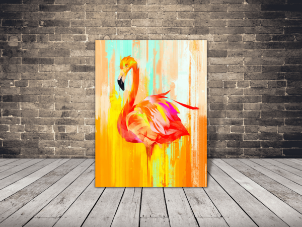 Image de flamant rose aquarelle
