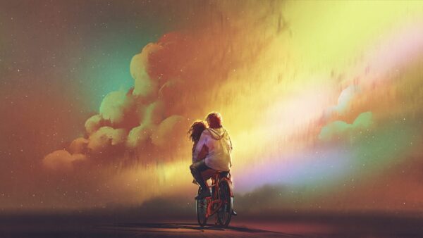 Une image d'un couple au coucher du soleil – Image 2