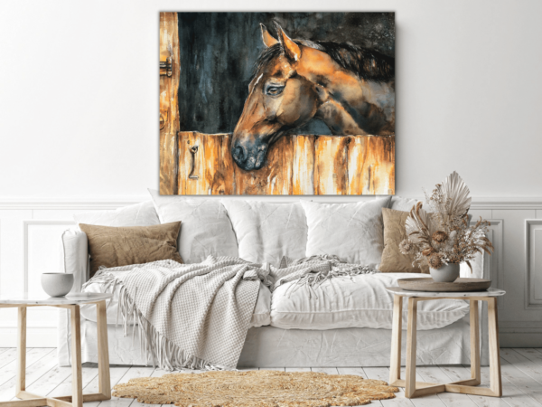 Image d'un cheval dans la cour – Image 3