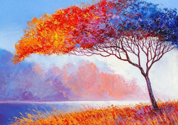Une image d'un arbre abstrait coloré – Image 2