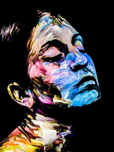 Image d'un visage féminin coloré – Image 2