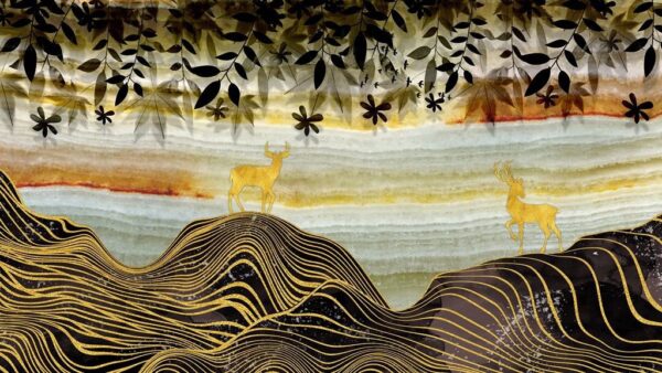 Une image d'un cerf d'or – Image 2