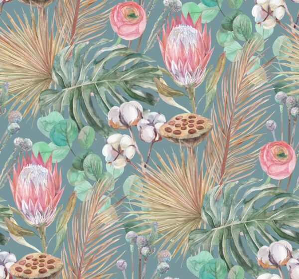 Papier Peint Couleurs De Plantes Exotiques
