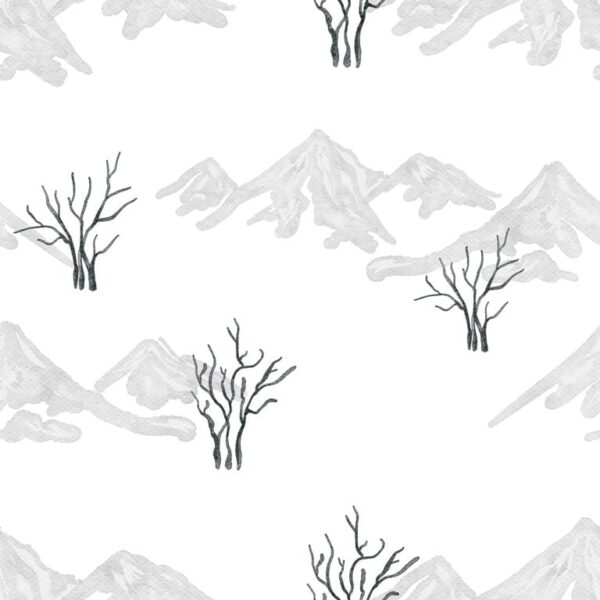 Papier Peint Montagnes Blanches