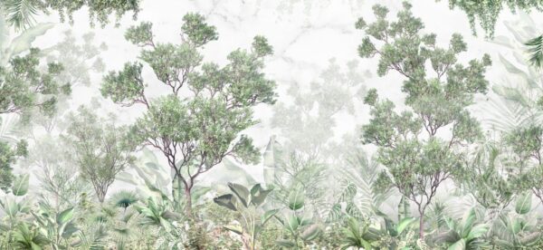 Papier Peint Végétation Tropicale Luxuriante