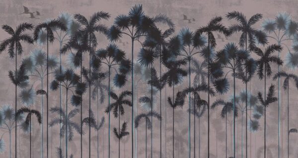 Papier Peint Palmiers Noirs