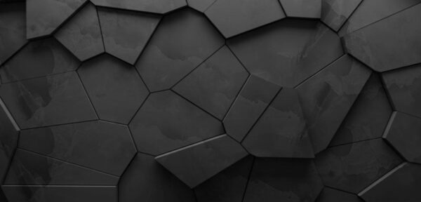 Papier Peint Polygones 3D Noir