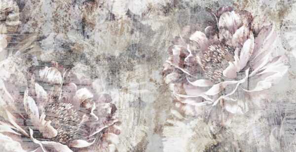 Papier Peint Deux Fleurs De Pivoine