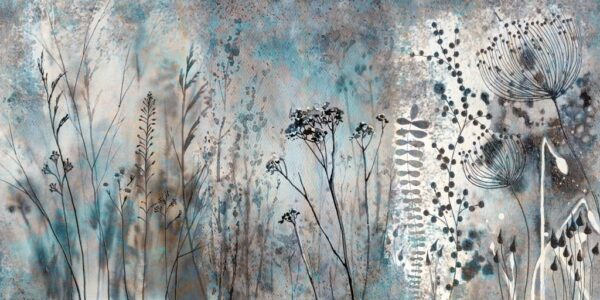 Papier Peint Wild Meadow en Bleu