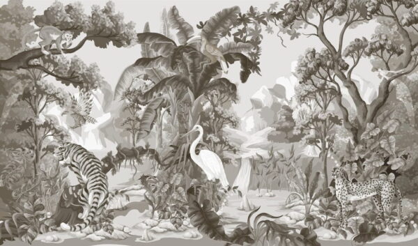 Papier Peint Monochrome Jungle