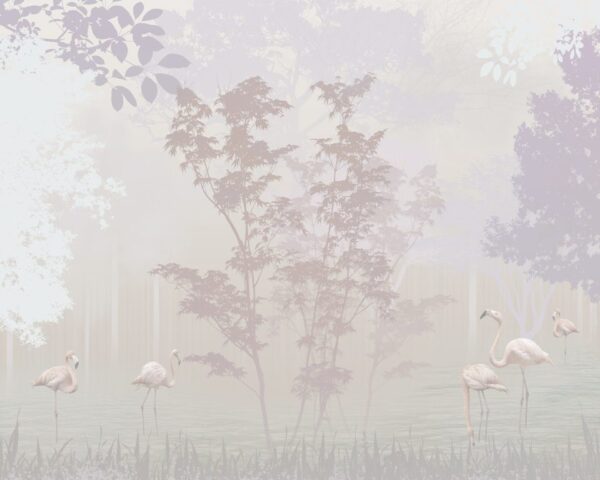 Papier Peint Lac Dans Le Brouillard