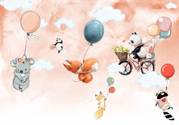 Papier Peint Renards Volants et Ours
