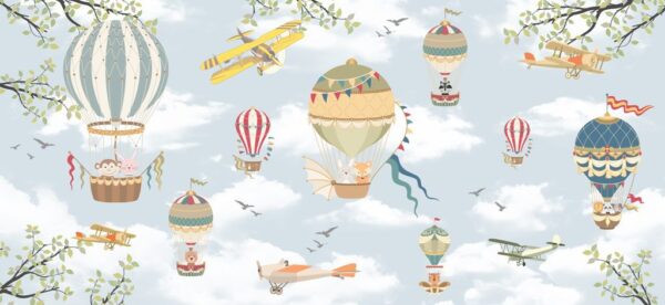 Papier Peint Animaux Volants Parmi Les Nuages