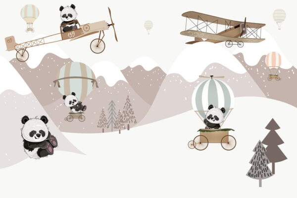 Paper Peint Nounours Sur La Neige Pour Enfants