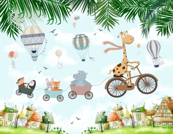 Papier Peint Sky Train pour les enfants