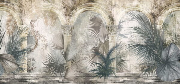 Papier Peint Colonnade Végétale