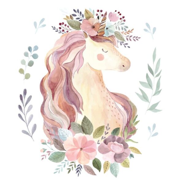 Papier Peint Licorne Endormie Pour Bébé
