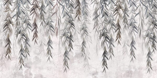Papier Peint Brindilles de Saule Gris