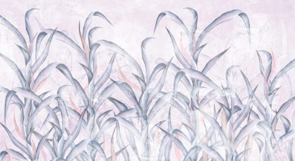 Papier Peint Dans Un Bosquet De Feuilles Bleues