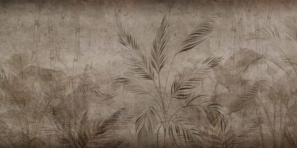 Papier Peint Feuilles Bottes Sur Fond Sombre