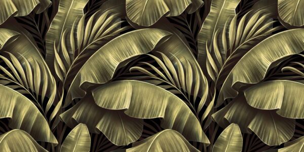 Papier Peint Feuilles Tropicales Vertes