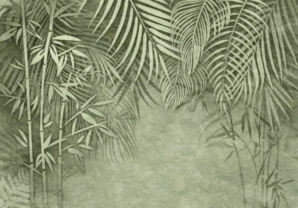 Papier Peint Bambou Vert