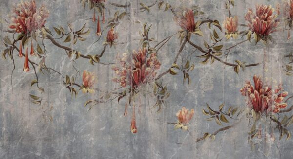 Papier Peint Motif Fleur Détruite