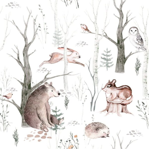 Papier Peint Animaux de la Forêt