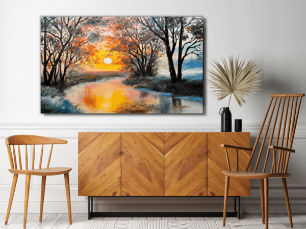 Une image d'une rivière au coucher du soleil – Image 3