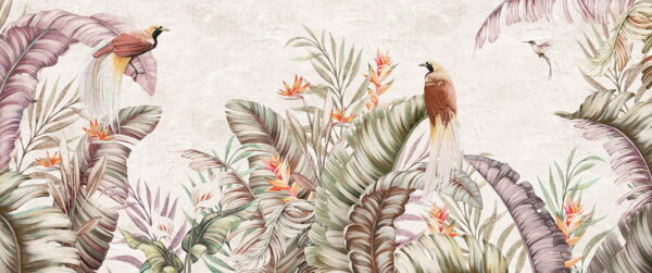 Papier peint Oiseaux peints