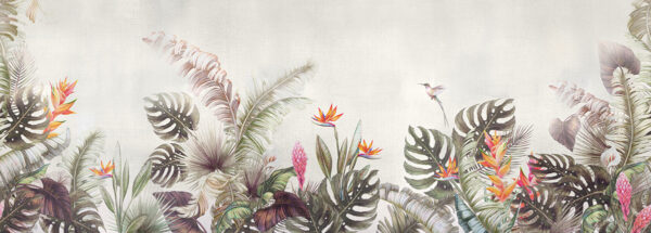 Papier peint Feuilles pastels