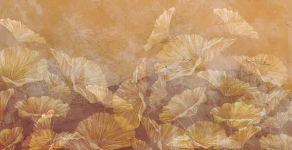 Papier peint Feuilles aux couleurs chaudes