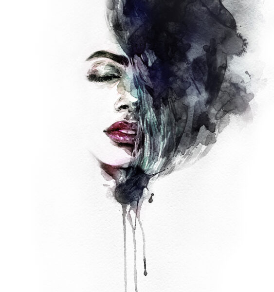 Papier peint visage peint