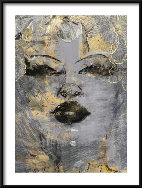 Afiche Fille en or dans les fleurs – Image 3