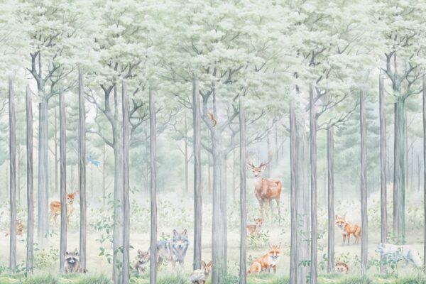 Peinture murale Animaux de la forêt
