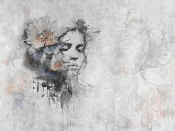 Papier peint Fille de fleur