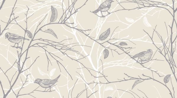 Papier peint Oiseaux sur les brindilles