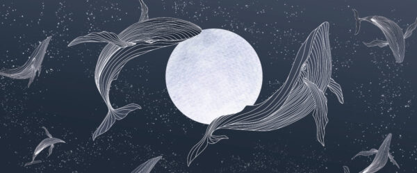 Papier peint Baleines abstraites