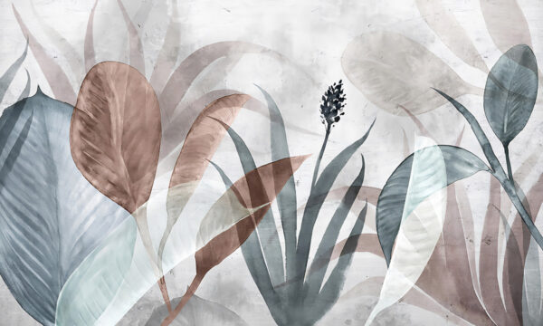 Papier peint Feuilles d'aquarelle