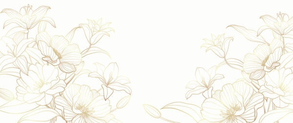 Papier peint Peinture murale florale élégante