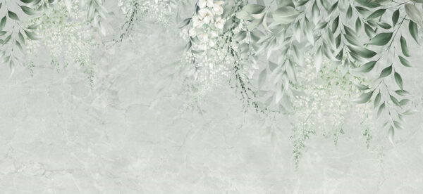 Papier peint Feuilles vertes