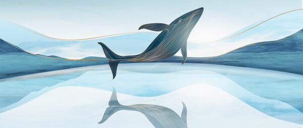 Papier peint Baleine joyeuse