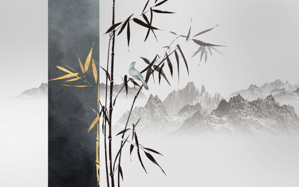 Papier peint Montagnes dans le brouillard