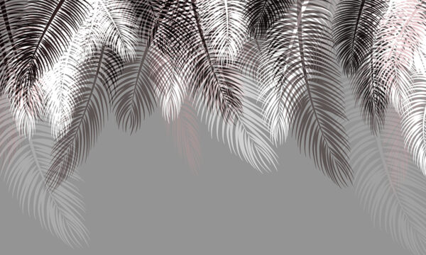 Papier peint Feuilles de palmier suspendues