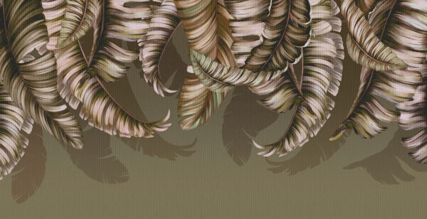 Papier peint Feuilles de palmier élégantes