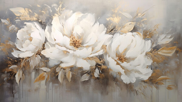 Papier peint Fleurs peintes